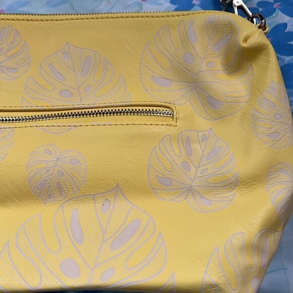 Desigual Handbag with Large Cosmetic Bag - Yellow Monstera Cutout - Picture 11 of 16